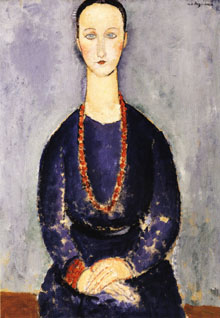 Woman with Red Necklace